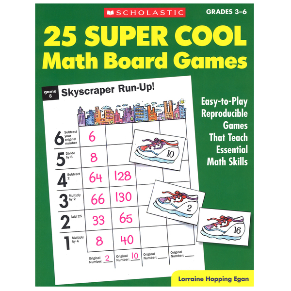 Scholastic Teaching Resources Scholastic 25 Super Cool Math Board Games 9780590378727